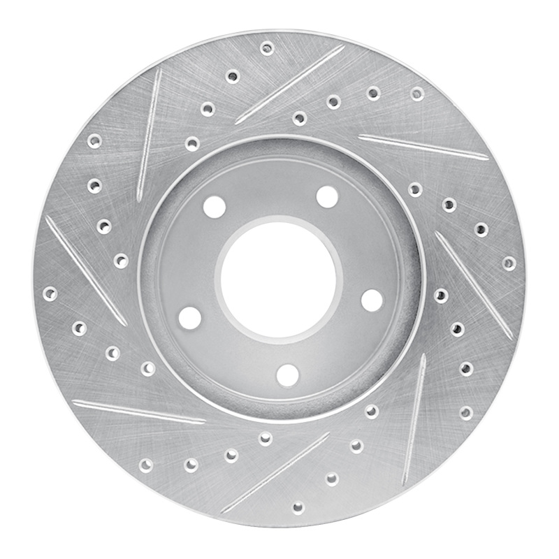 Picture of RNC Brake Rotor - Drill & Slot - R1 02-07 Nissan X-Trail (Mexico) Front Right Drilled & Slotted Silver Brake Rotor rnc631-92033R