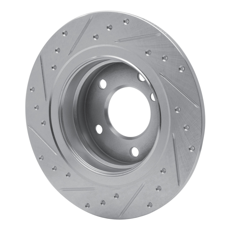 Picture of RNC Brake Rotor - Drill & Slot - R1 05-12 BMW 120i (Mexico) Rear Right Drilled & Slotted Silver Brake Rotor rnc631-92034R