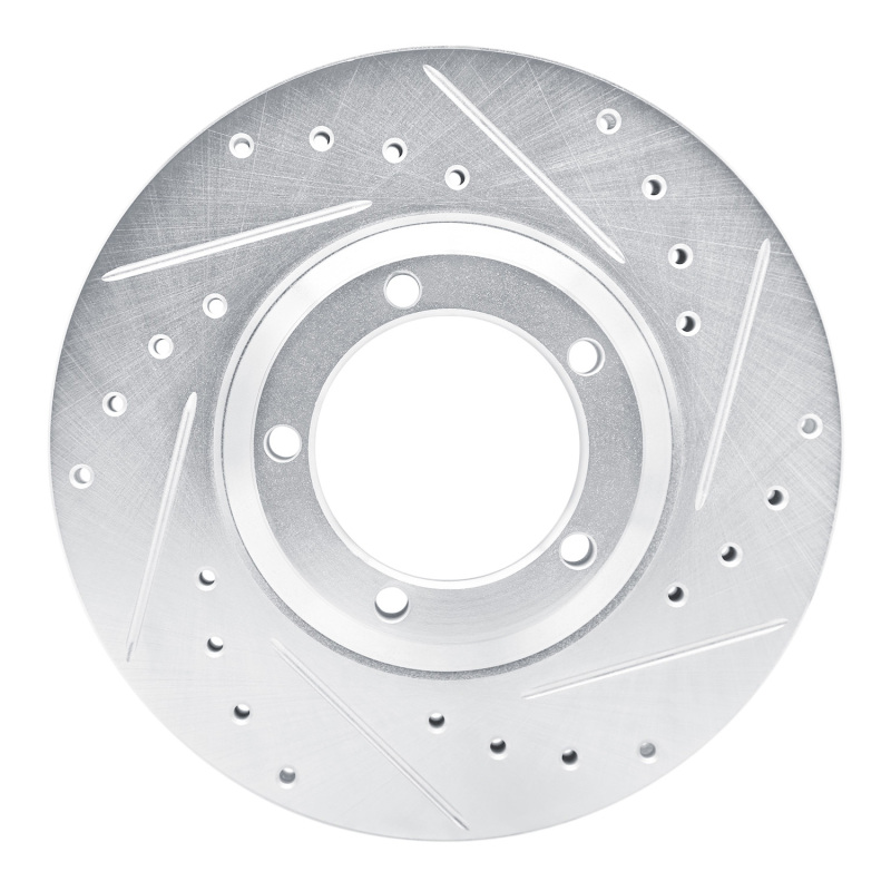 Picture of RNC Brake Rotor - Drill & Slot - R1 03-05 Dodge H100 (Mexico) Front Right Drilled & Slotted Silver Brake Rotor rnc631-92051R