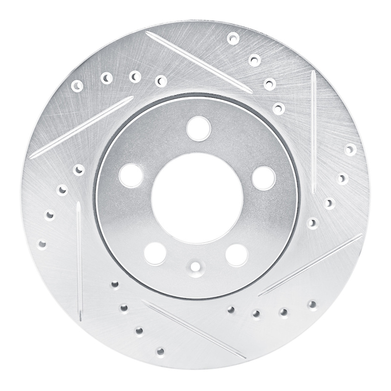 Picture of RNC Brake Rotor - Drill & Slot - R1 03-18 Volkswagen Polo (Mexico) Front Right Drilled & Slotted Silver Brake Rotor rnc631-92058R