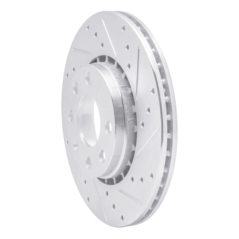 Picture of RNC Brake Rotor - Drill & Slot - R1 06-10 Fiat Punto (Mexico) Front Right Drilled & Slotted Silver Brake Rotor rnc631-92048R