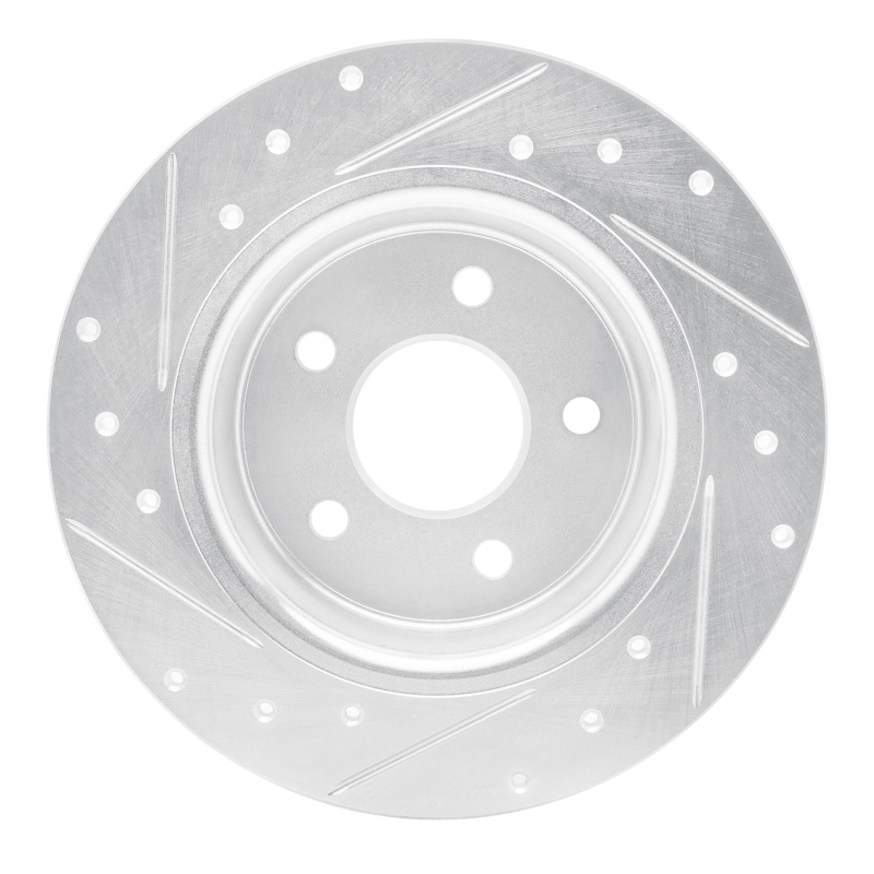 Picture of RNC Brake Rotor - Drill & Slot - R1 99-07 Alfa Romeo 166 (Mexico) Rear Right Drilled & Slotted Silver Brake Rotor rnc631-92061R