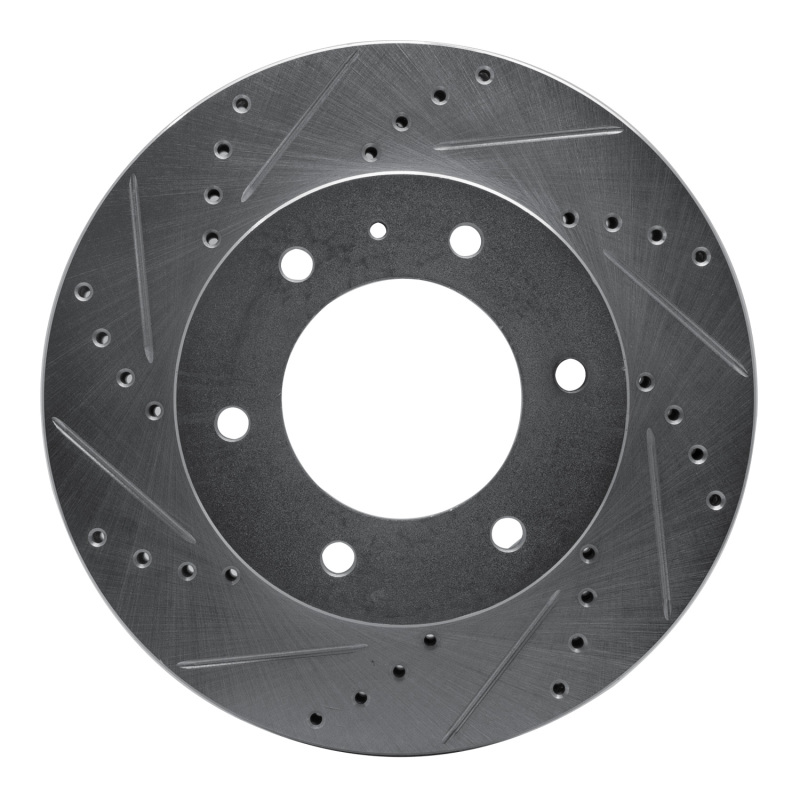 Picture of RNC Brake Rotor - Drill & Slot - R1 13-17 Ford Ranger (Mexico) Front Left Drilled & Slotted Silver Brake Rotor rnc631-92067L