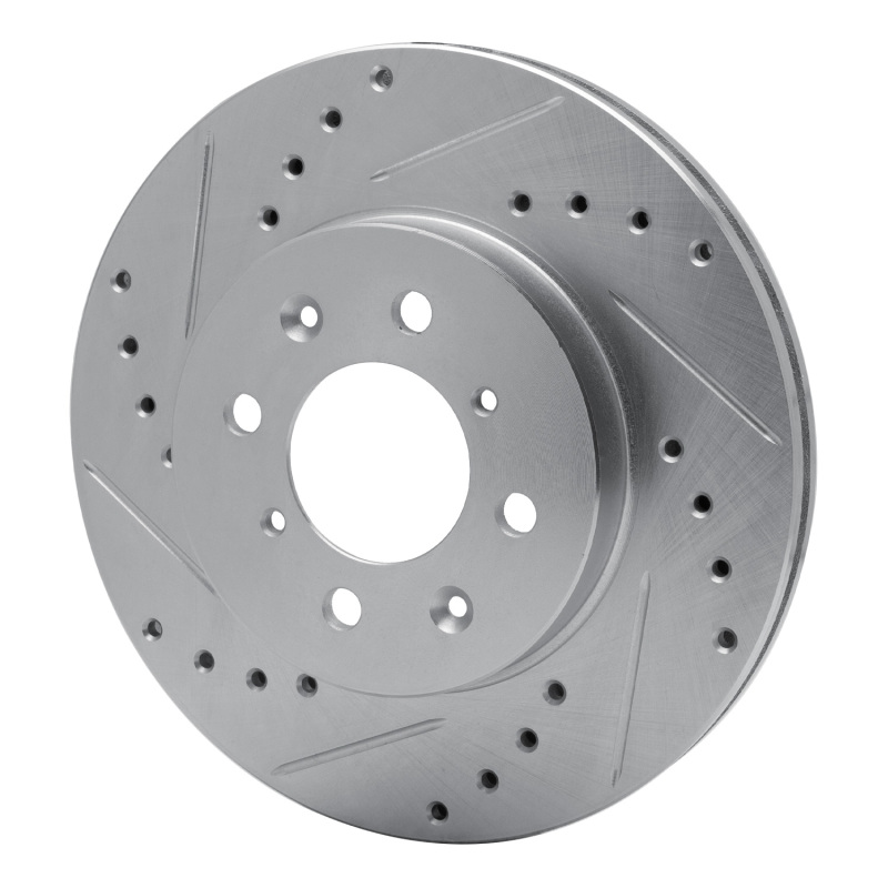 Picture of RNC Brake Rotor - Drill & Slot - R1 13-16 Ford Ecosport (Mexico) Front Left Drilled & Slotted Silver Brake Rotor rnc631-92087L