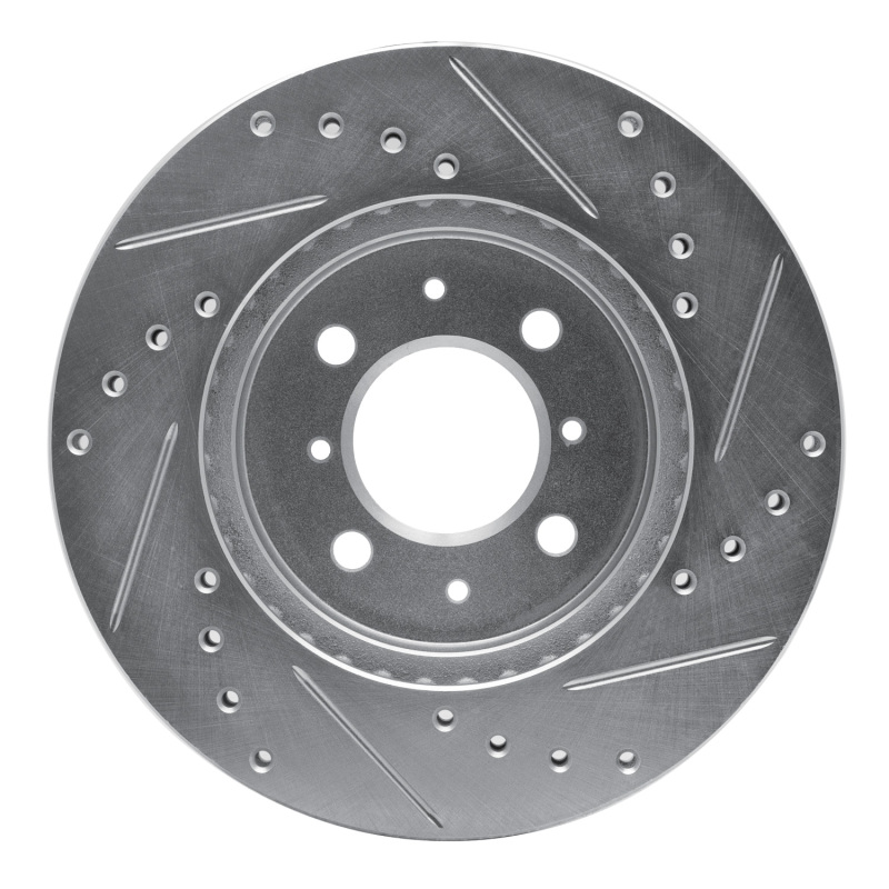 Picture of RNC Brake Rotor - Drill & Slot - R1 97-02 Peugeot 306 (Mexico) Front Left Drilled & Slotted Silver Brake Rotor rnc631-92089L