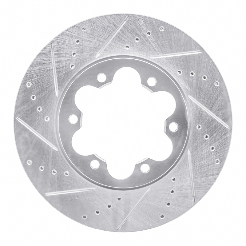 Picture of RNC Brake Rotor - Drill & Slot - R1 03-06 Renault Laguna (Mexico) Front Left Drilled & Slotted Silver Brake Rotor rnc631-92092L