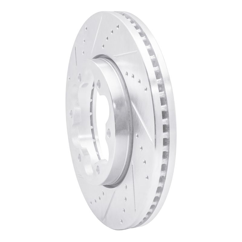 Picture of RNC Brake Rotor - Drill & Slot - R1 03-06 Renault Laguna (Mexico) Front Left Drilled & Slotted Silver Brake Rotor rnc631-92092L