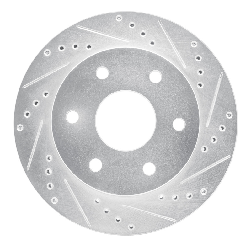 Picture of RNC Brake Rotor - Drill & Slot - R1 16-22 Nissan NP300 (Mexico) Front Right Drilled & Slotted Silver Brake Rotor rnc631-92107R