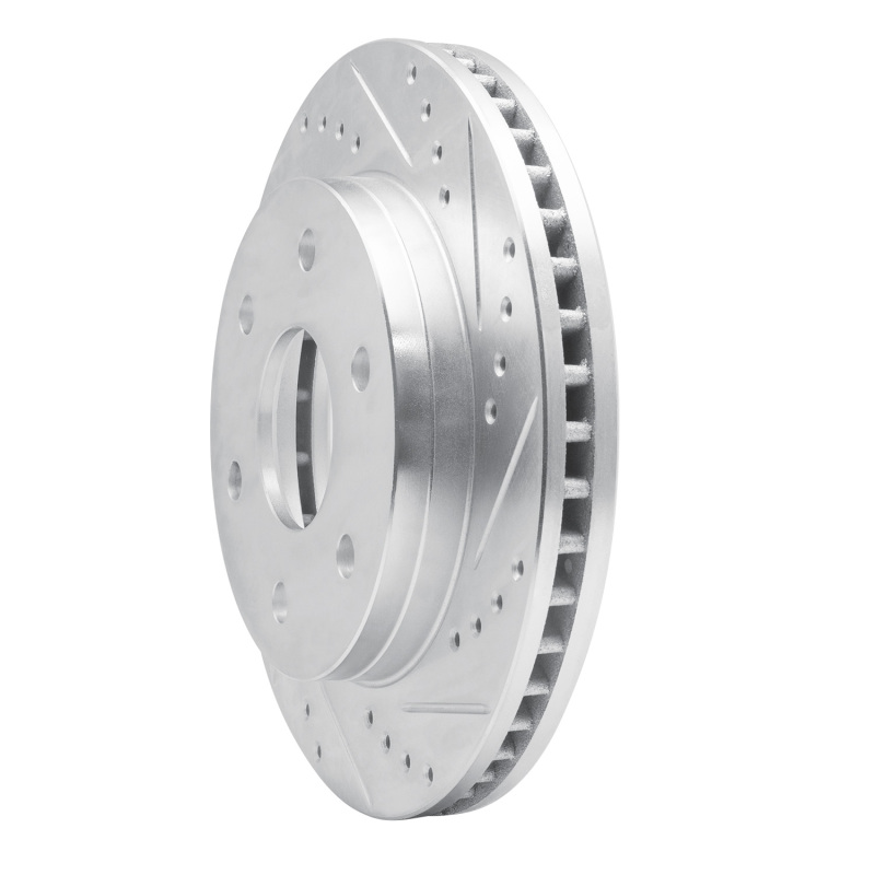 Picture of RNC Brake Rotor - Drill & Slot - R1 16-22 Nissan NP300 (Mexico) Front Right Drilled & Slotted Silver Brake Rotor rnc631-92107R