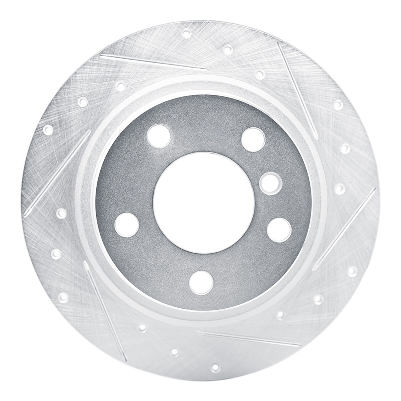 Picture of RNC Brake Rotor - Drill & Slot - R1 12-18 BMW 118i (Mexico) Rear Right Drilled & Slotted Silver Brake Rotor rnc631-92100R