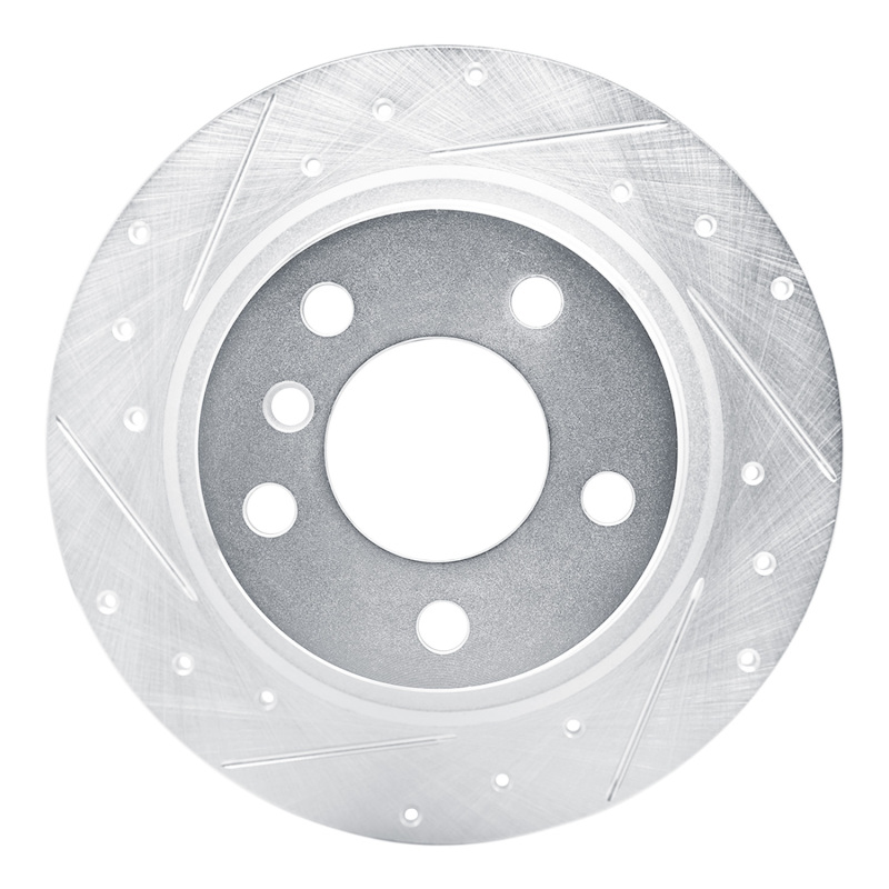 Picture of RNC Brake Rotor - Drill & Slot - R1 12-18 BMW 118i (Mexico) Rear Left Drilled & Slotted Silver Brake Rotor rnc631-92100L