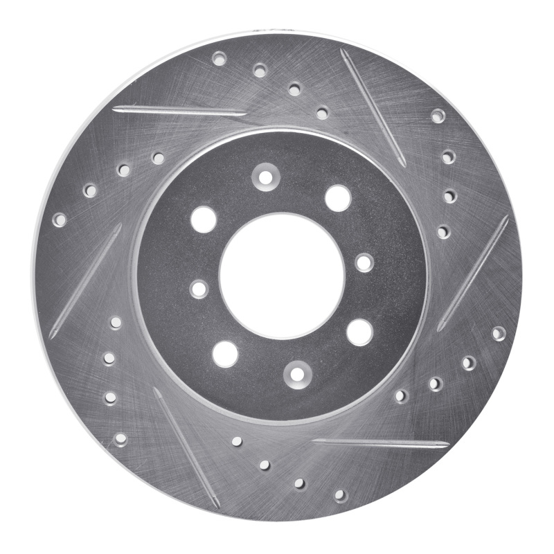 Picture of RNC Brake Rotor - Drill & Slot - R1 18-23 Chevrolet AVEO (Mexico) Front Right Drilled & Slotted Silver Brake Rotor rnc631-92123R