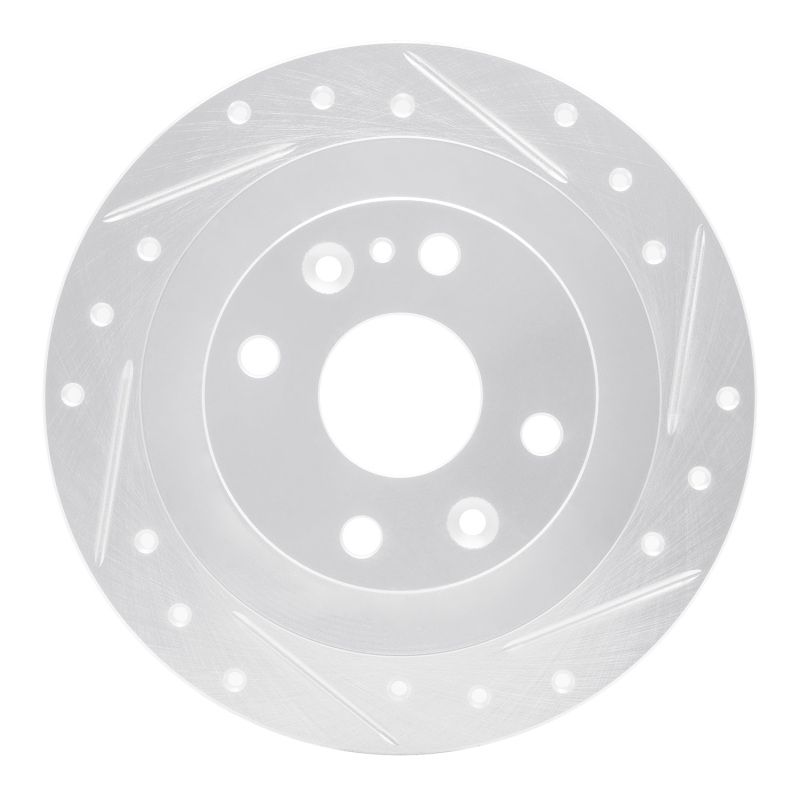 Picture of RNC Brake Rotor - Drill & Slot - R1 18-19 Volkswagen SAVEIRO (Mexico) Rear Right Drilled & Slotted Silver Brake Rotor rnc631-92127R