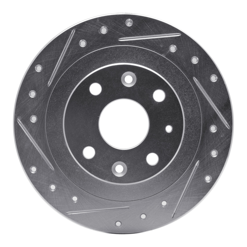 Picture of RNC Brake Rotor - Drill & Slot - R1 18-19 Volkswagen SAVEIRO (Mexico) Rear Left Drilled & Slotted Silver Brake Rotor rnc631-92127L