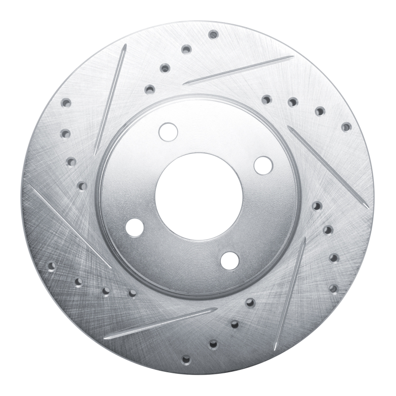 Picture of RNC Brake Rotor - Drill & Slot - R1 15-23 Hyundai Grand i10 (Mexico) Front Left Drilled & Slotted Silver Brake Rotor rnc631-92129L