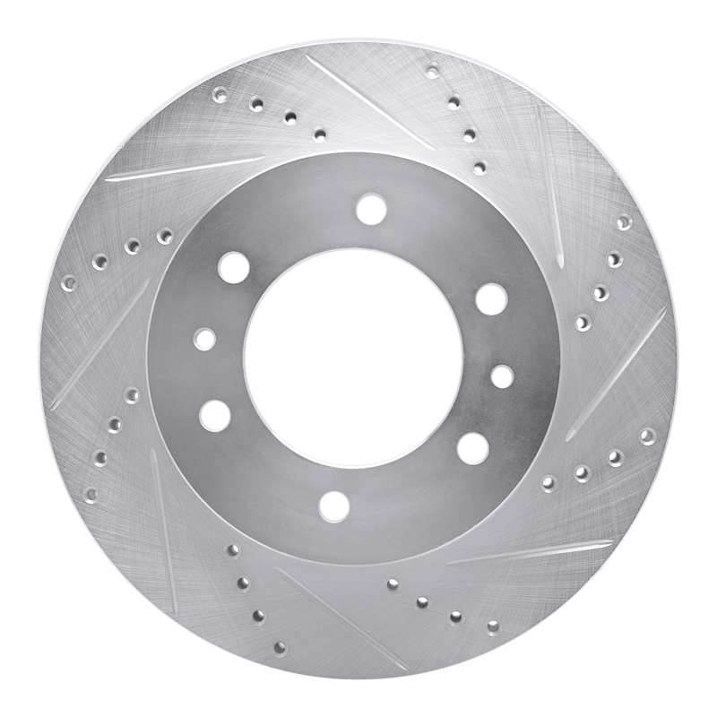 Picture of RNC Brake Rotor - Drill & Slot - R1 06-10 Hummer H3T Front Right Drilled & Slotted Silver Brake Rotor rnc631-93000R