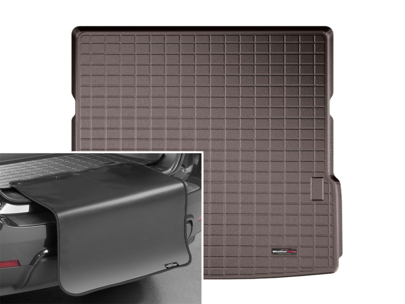 Picture of WeatherTech 2011+ Infiniti QX80/QX56 Cargo Liners With Bumper Protector - Cocoa