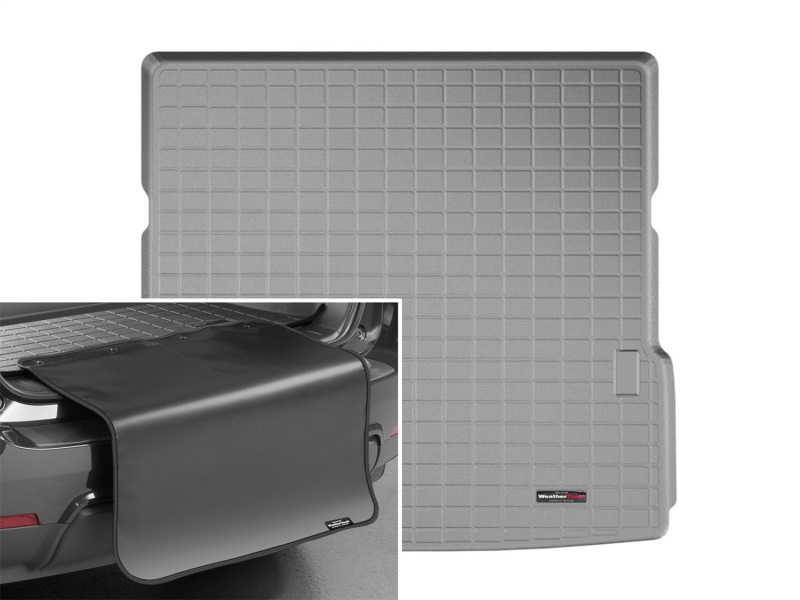 Picture of WeatherTech 2011+ Infiniti QX80/QX56 Cargo Liners With Bumper Protector - Grey