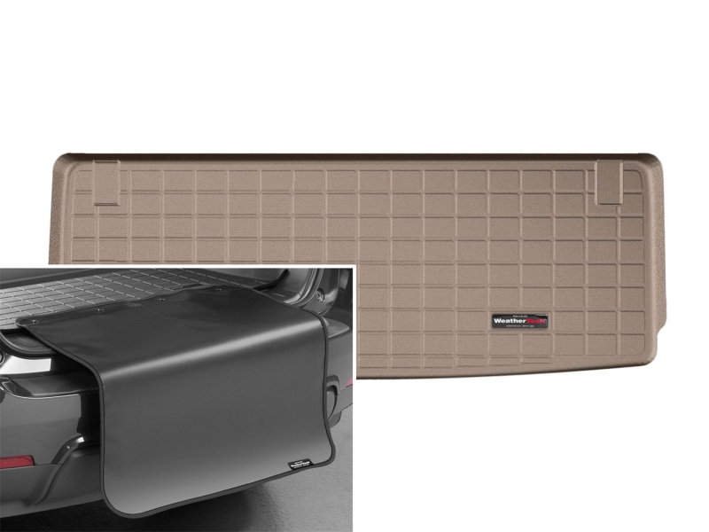 Picture of WeatherTech 2011+ Infiniti QX80/QX56 Cargo Liners With Bumper Protector - Tan