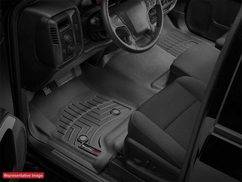 Picture of WeatherTech WT FloorLiner-Rear-Blk Floor Mats - 448583
