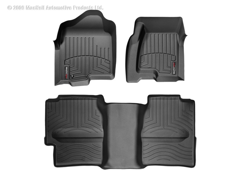 Picture of WeatherTech 99-06 Chevrolet Silverado Front and Rear Floorliners - Black