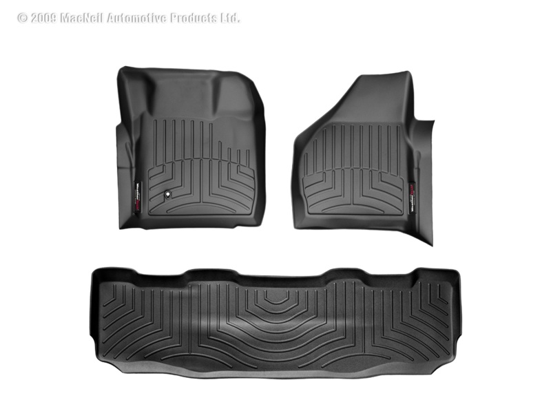 Picture of WeatherTech 08-10 Ford F250/F350/F450/F550 Front and Rear Floorliners - Black
