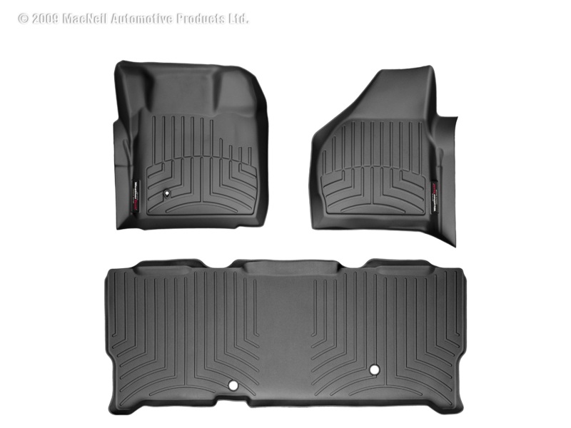 Picture of WeatherTech 08-10 Ford F250/F350/F450/F550 Front and Rear Floorliners - Black