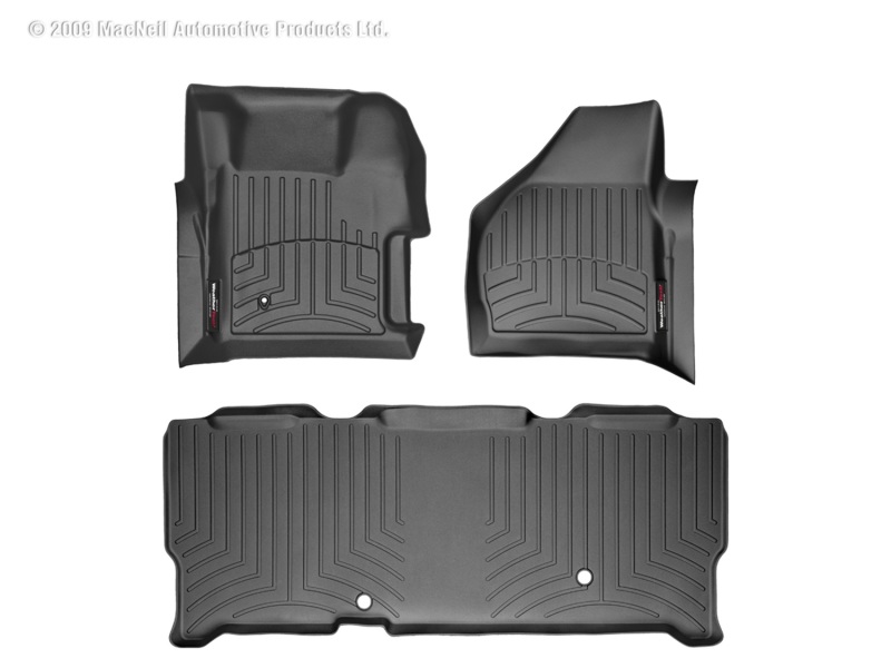 Picture of WeatherTech 08-10 Ford F250/F350/F450/F550 Front and Rear Floorliners - Black