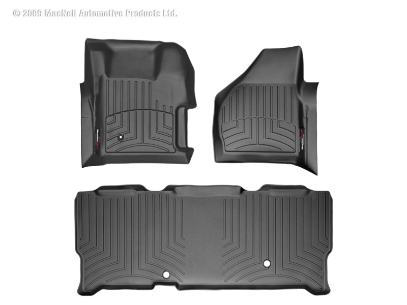 Picture of WeatherTech 08-10 Ford F250/F350/F450/F550 Front and Rear Floorliners - Black