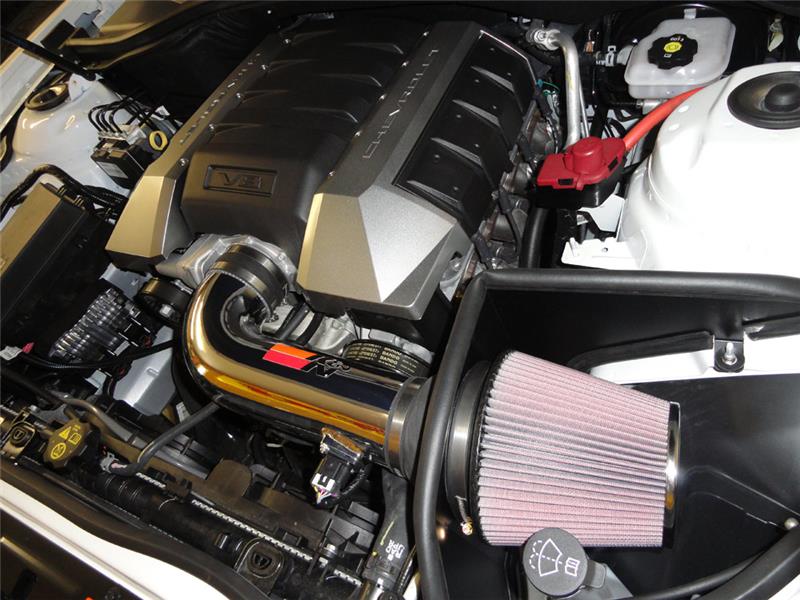 Picture of K&N 10 Camaro 6.2L V8 Polished Typhoon Short Ram Intake