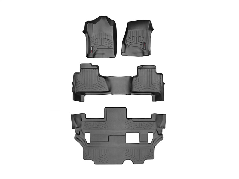 Picture of WeatherTech 15+ Cadillac Escalade/GMC Yukon Front Rear and  Rear FloorLiner - Black