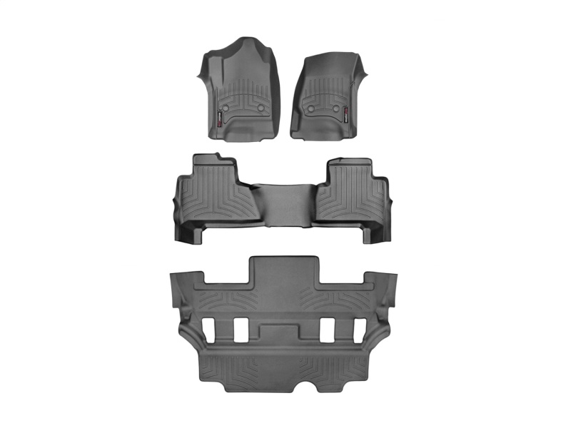 Picture of WeatherTech 2015 Chevrolet Tahoe Front Rear Rear Floor FloorLiners - Black