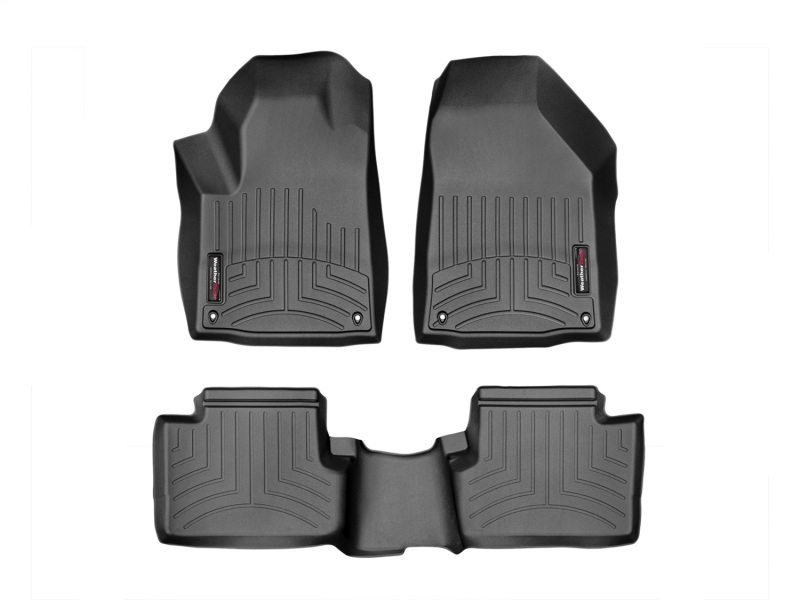 Picture of WeatherTech 15+ Jeep Cherokee (No Bump In Front of Dead Pedal) Front Rear FloorLiner - Black