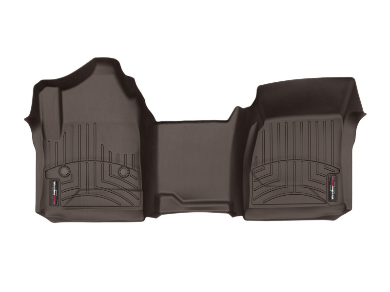 Picture of WeatherTech 14+ Chevy Silverado 1500 Regular Cab Front Floor Liner - Cocoa