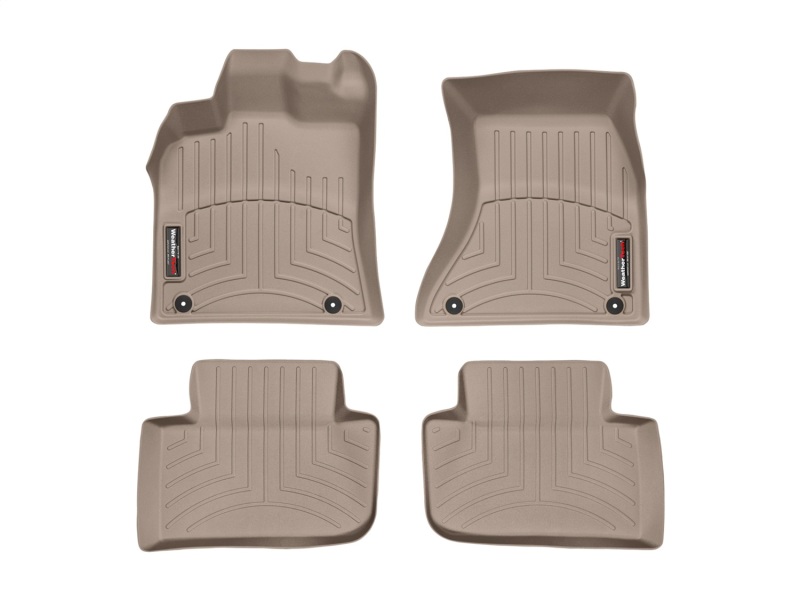 Picture of WeatherTech 15+ Porsche Macan Front and Rear Floorliners - Tan