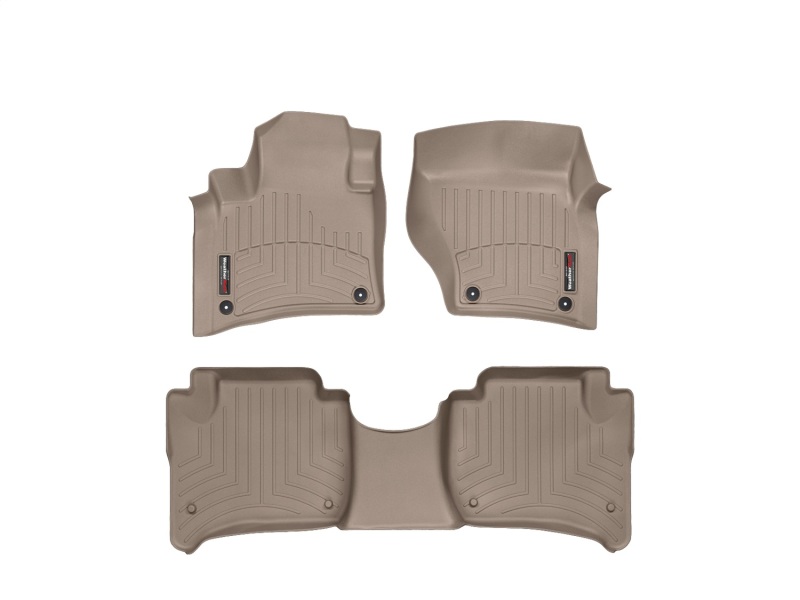 Picture of WeatherTech 11+ Porsche Cayenne Front and Rear Floorliners - Tan