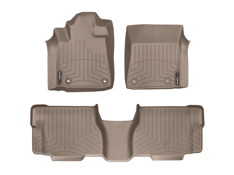 Picture of WeatherTech 12+ Toyota Sequoia Front and Rear Floorliners - Tan