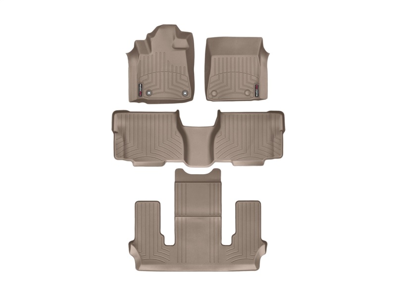 Picture of WeatherTech 12+ Toyota Sequoia Front/Rear/and Rear Floorliners - Tan