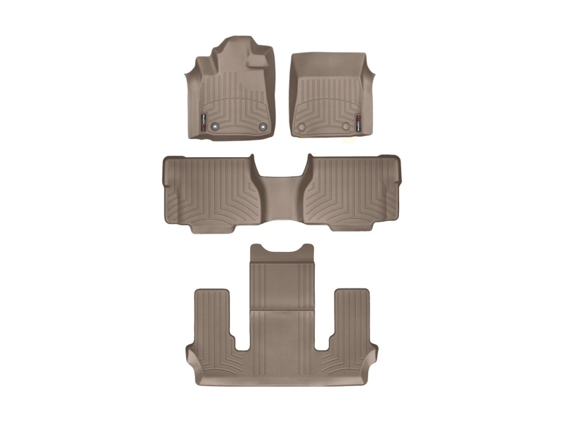 Picture of WeatherTech 12+ Toyota Sequoia Front/Rear/and Rear Floorliners - Tan