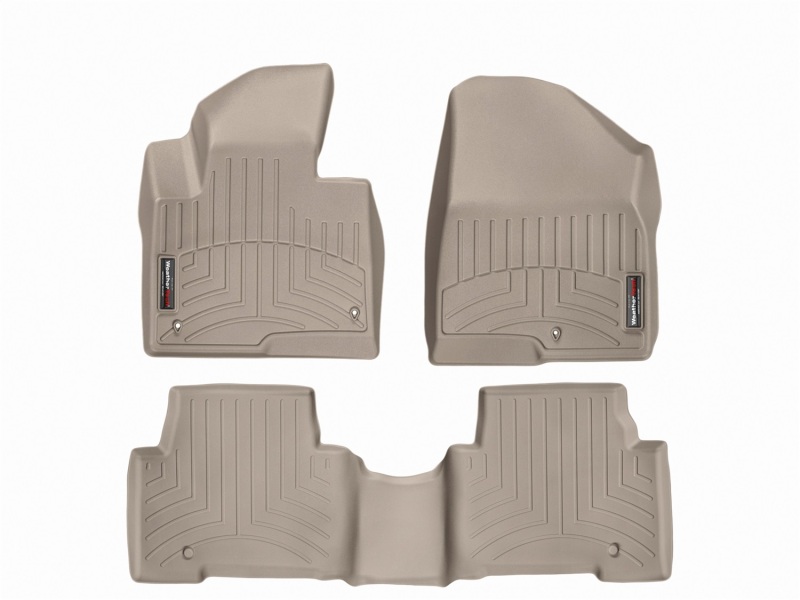 Picture of WeatherTech 13+ Hyundai Santa Fe Front and Rear Floorliners - Tan