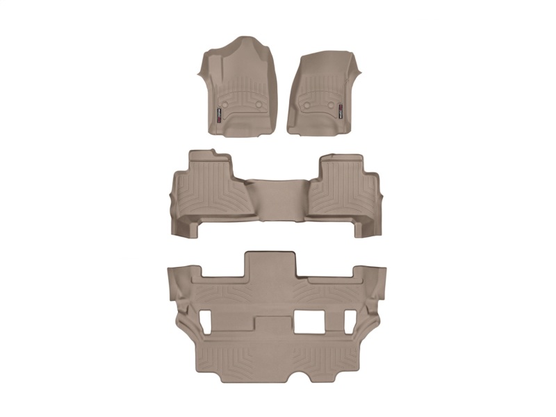 Picture of WeatherTech 15+ Chevy Tahoe Front Rear and Rear FloorLiners - Tan