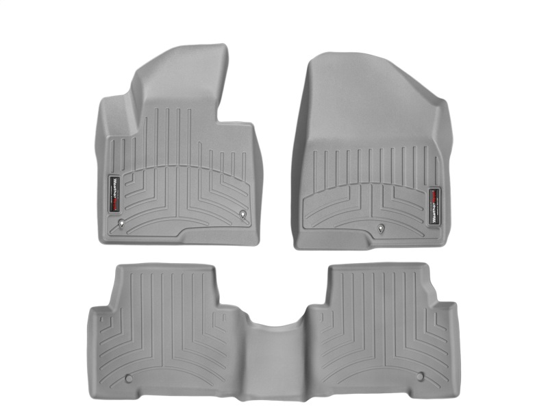 Picture of WeatherTech 13+ Hyundai Santa Fe Front and Rear Floorliners - Grey