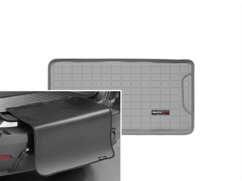 Picture of WeatherTech 13-17 Fiat 500 (No Beats Premium Audion System) Cargo Liners w/Bumper Protector - Grey