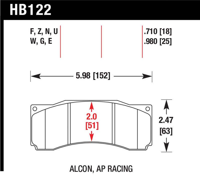 Picture of Hawk StopTech ST-60 Caliper Performance Ceramic Street Brake Pads