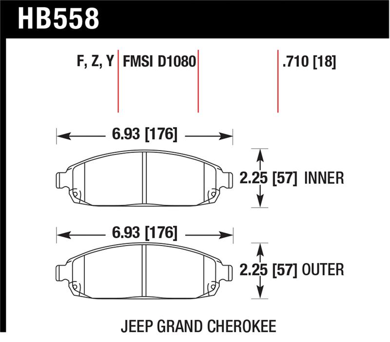 Picture of Hawk 06-10 Jeep Commander / 05-10 Grand Cherokee Front LTS Street Brake Pads