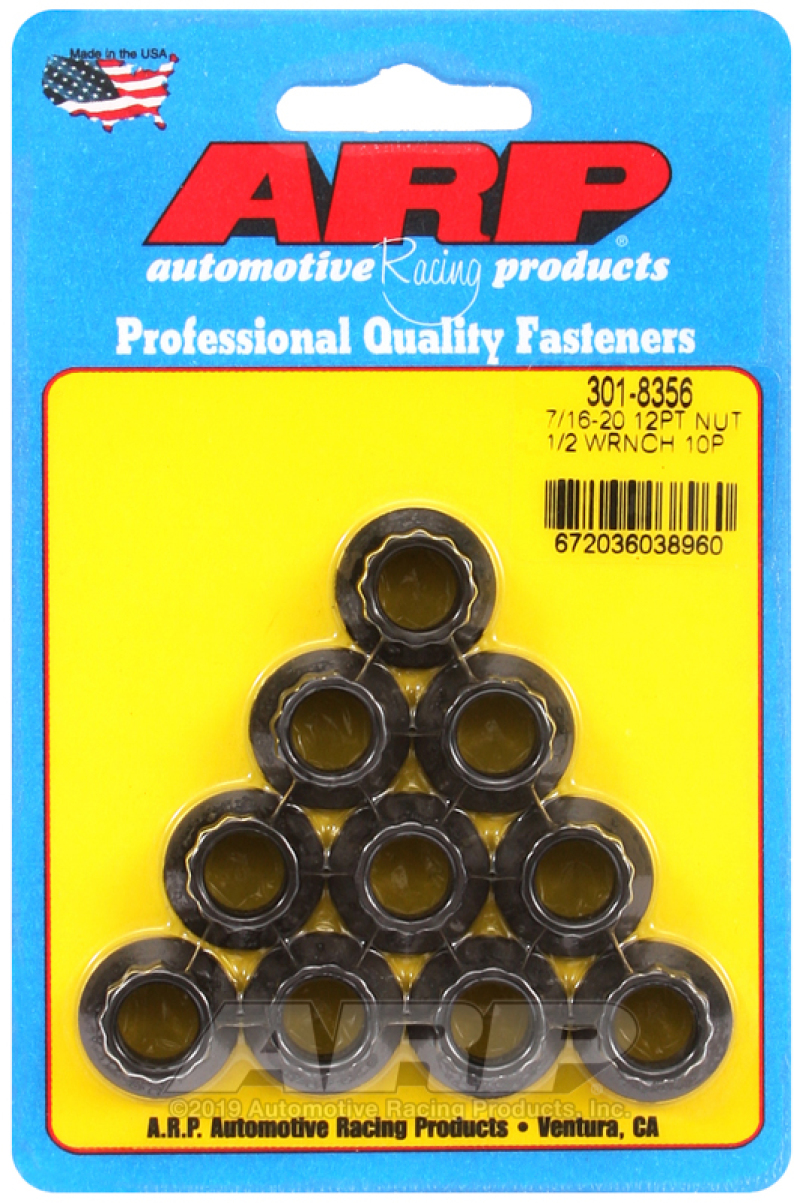 Picture of ARP 7/16-20 1/2 Socket 12 Pt Nut Kit (Pack of 10)