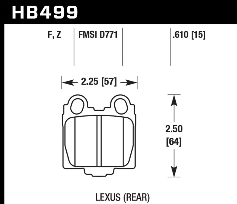 Picture of Hawk Performance HAWK HPS Brake Pad Sets - HB499F.610