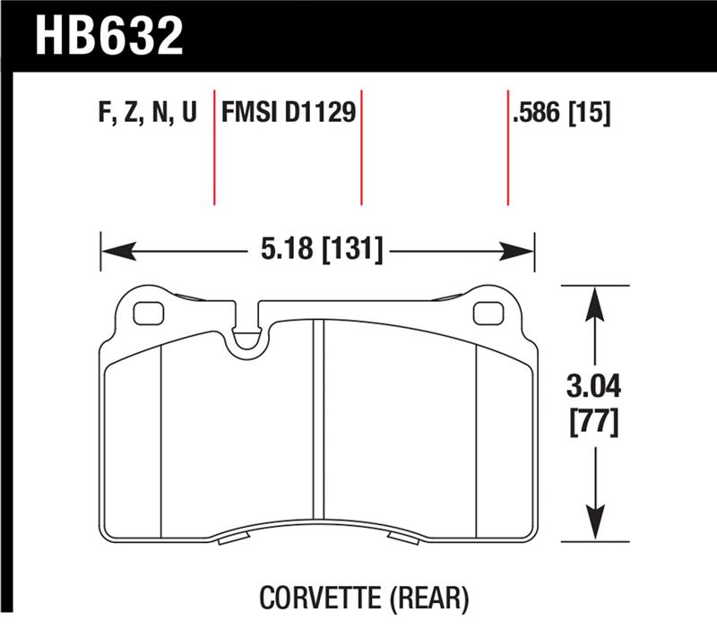 Picture of Hawk Performance HAWK Ceramic Brake Pad Sets - HB632Z.586