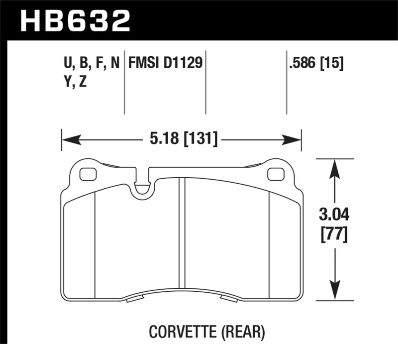 Picture of Hawk Performance HAWK Ceramic Brake Pad Sets - HB632Z.586