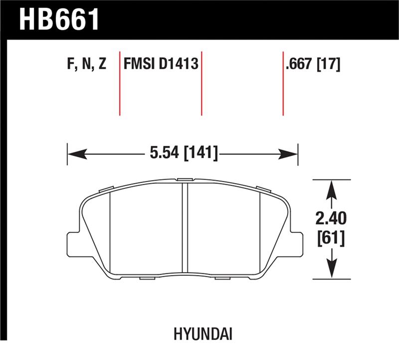 Picture of Hawk Performance HAWK HP+ Brake Pad Sets Front - HB661N.667